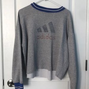 Large oversized cropped adidas sweatshirt